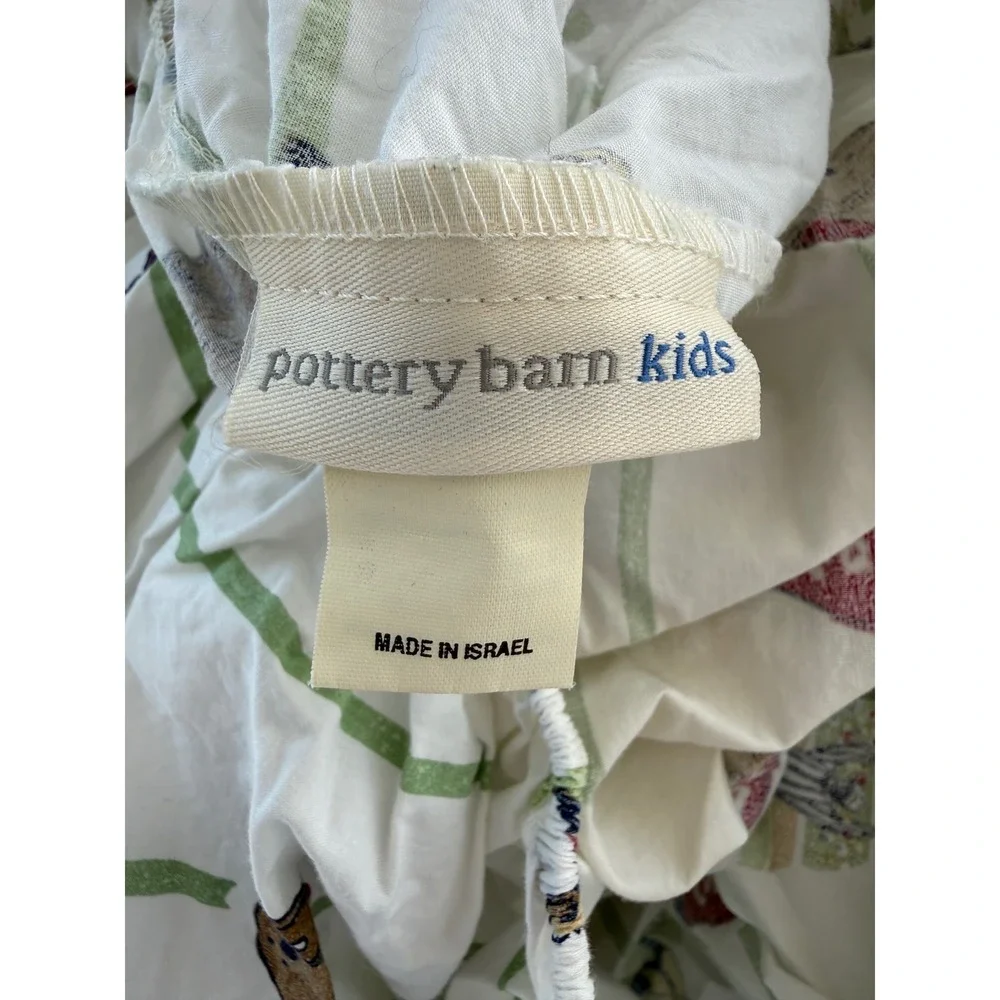 NWOT Pottery Barn Kids MVP Vintage Football Twin Fitted Bed Sheet 100% Cotton